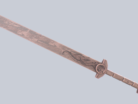 Wooden sword 3D Модель