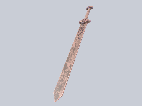 Wooden sword 3D 模型