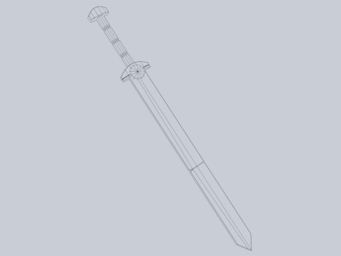 Wooden sword 3D 模型