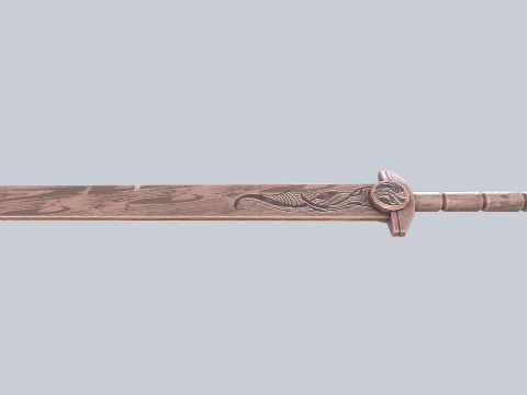 Wooden sword 3D 模型