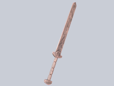 Wooden sword 3D 模型