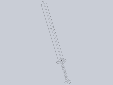 Wooden sword 3D 模型