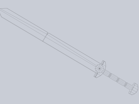 Wooden sword 3D 模型