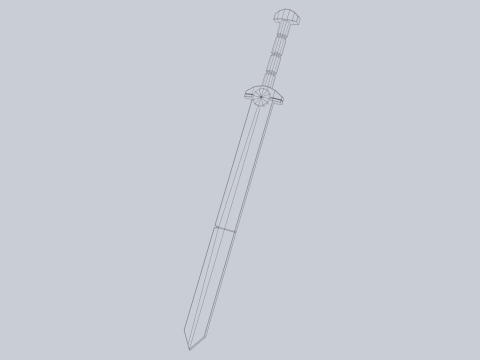 Wooden sword 3D 模型