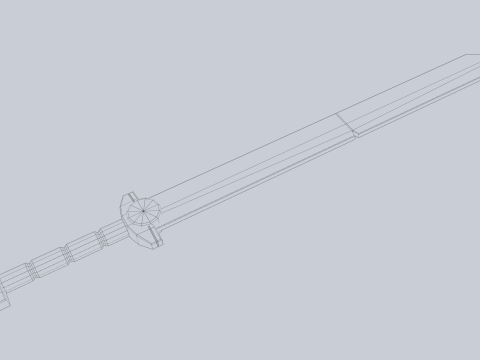 Wooden sword 3D 模型