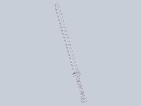 Wooden sword 3D 模型