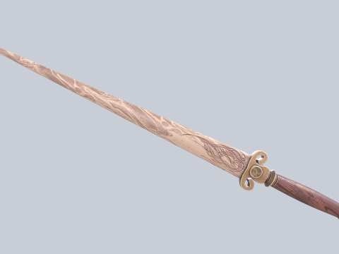 Wooden sword 3D Model