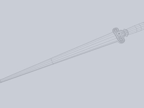 Wooden sword Model 3D