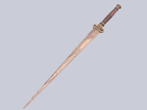 Wooden sword 3D Model