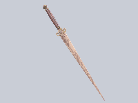 Wooden sword Model 3D