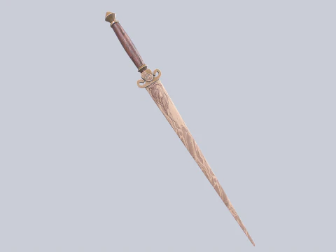 Wooden sword 3D Model