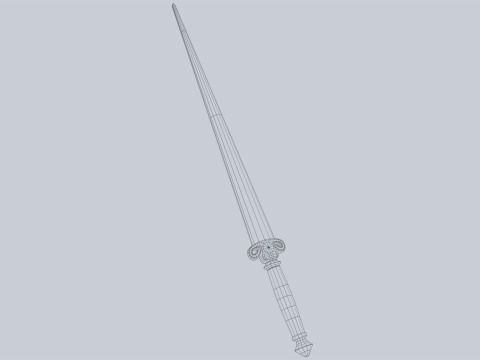 Wooden sword Model 3D
