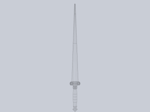 Wooden sword Model 3D