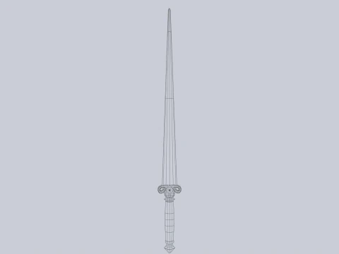 Wooden sword 3D Model