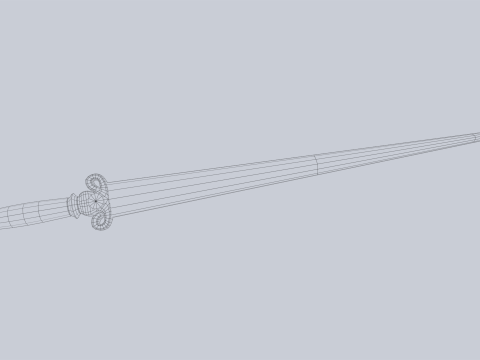 Wooden sword Model 3D