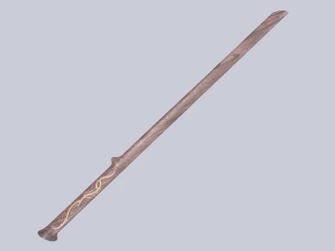 Wooden sword 3D Model