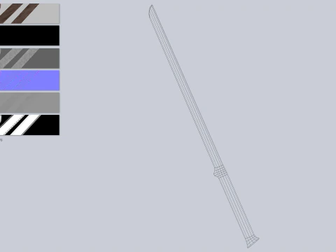 Wooden sword 3D Model