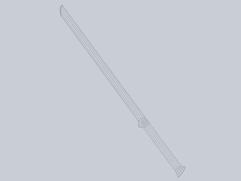 Wooden sword 3D-Modell