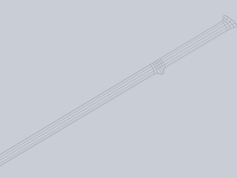 Wooden sword 3D-Modell