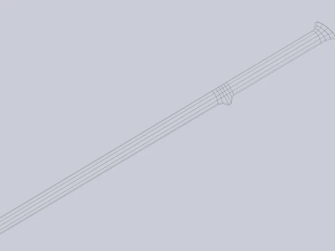 Wooden sword 3D Model