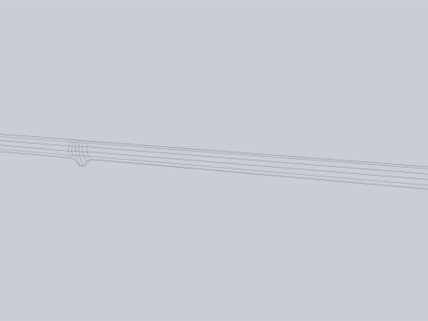 Wooden sword 3D-Modell