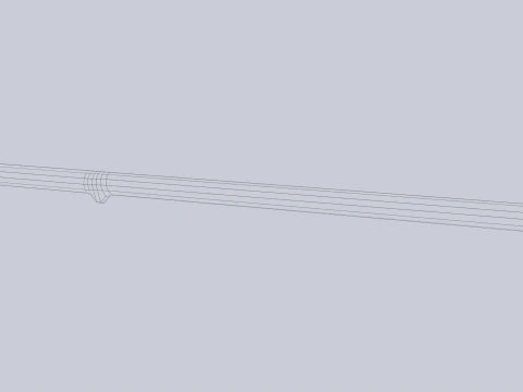 Wooden sword 3D Model