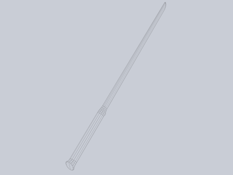 Wooden sword 3D-Modell