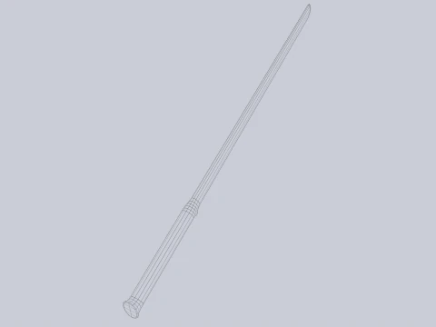 Wooden sword 3D Model
