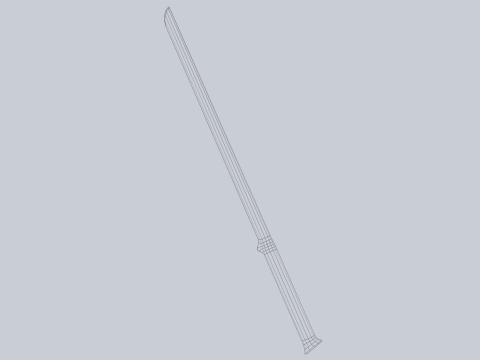 Wooden sword 3D-Modell