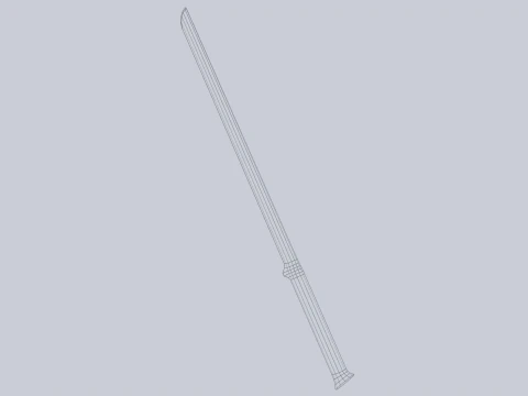 Wooden sword 3D Model