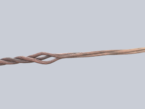 Wooden sword 3D Model