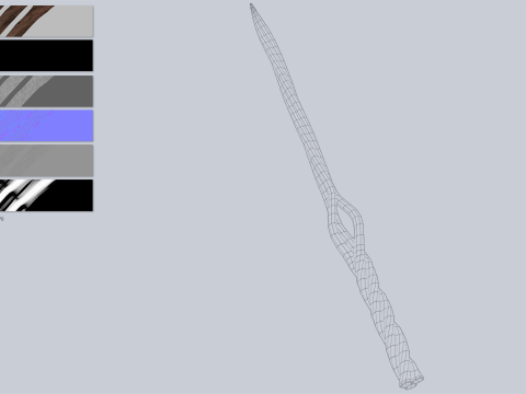 Wooden sword 3D Model