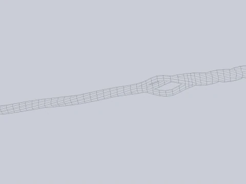 Wooden sword 3D Model