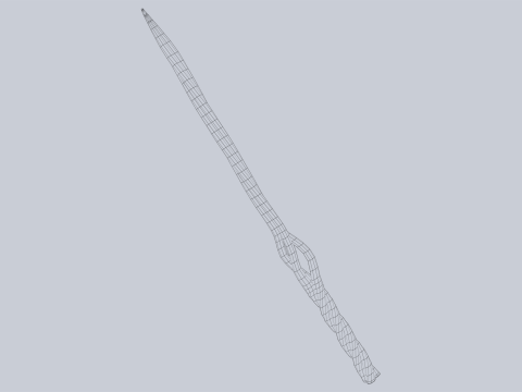 Wooden sword 3D Model