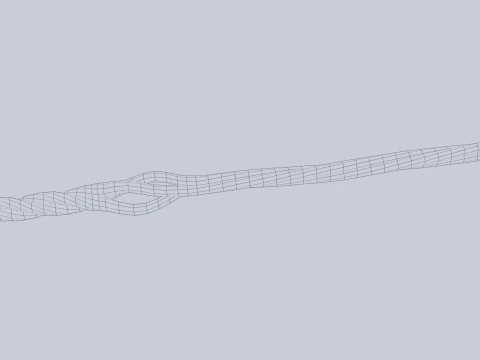 Wooden sword 3D Model