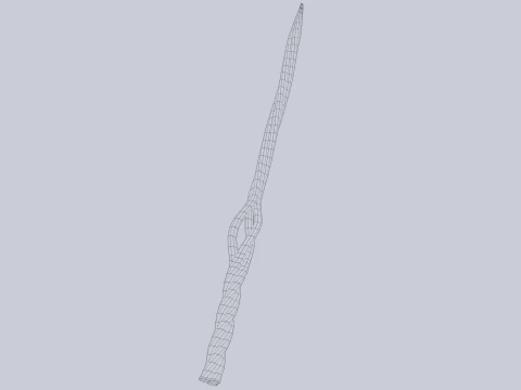 Wooden sword 3D Model