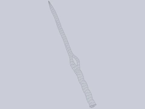 Wooden sword 3D Model