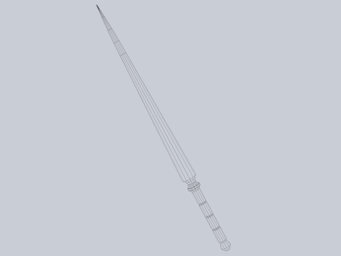 Wooden sword 3D मॉडल