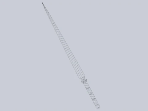 Wooden sword 3D Model