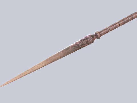 Wooden sword 3D Model