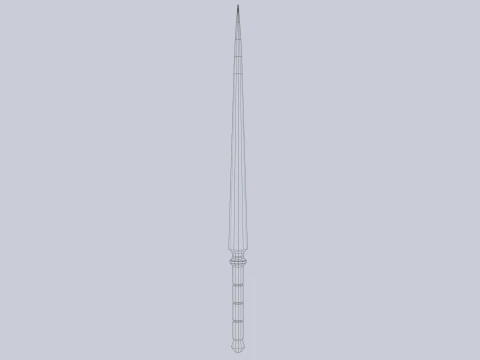 Wooden sword 3D Model