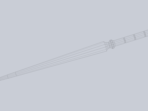 Wooden sword 3D मॉडल