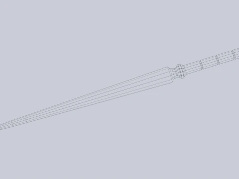 Wooden sword 3D Model
