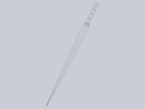 Wooden sword 3D मॉडल