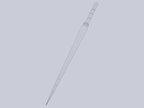 Wooden sword 3D Model