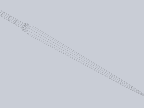 Wooden sword 3D मॉडल
