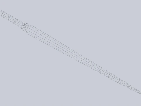 Wooden sword 3D Model