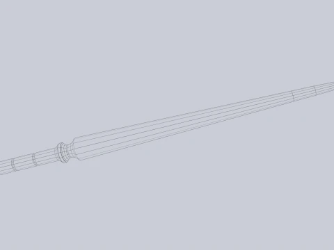 Wooden sword 3D Model