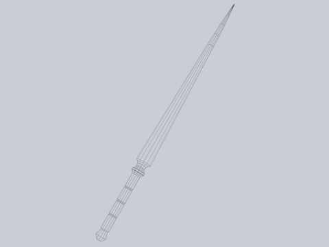 Wooden sword 3D मॉडल
