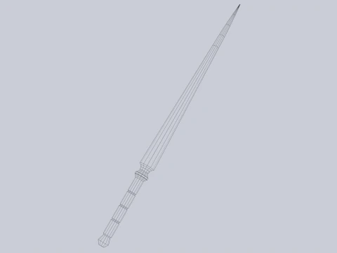 Wooden sword 3D Model